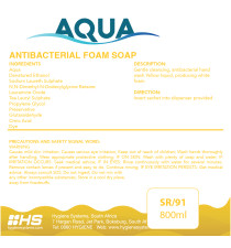SSC-AQU-020 - AQUA FOAM SOAP ANTIBACTERIAL - 800ml x 6